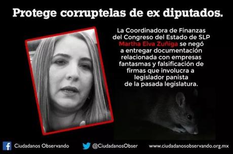 La corrupción de los Diputados es protegida por Coordinadora de Finanzas:Ciudadanos Observando