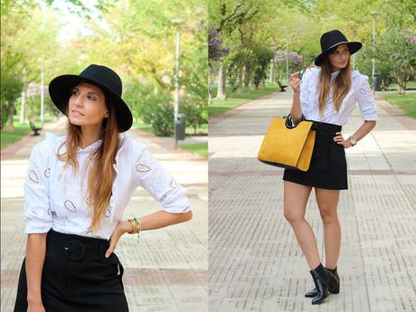 Outfit con botines negros de Xti Shoes. Blogger In Front Row Style