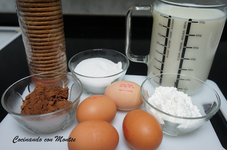 Receta de natillas de chocolate con galletas