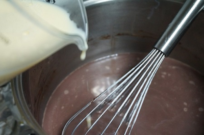 Receta de natillas de chocolate con galletas