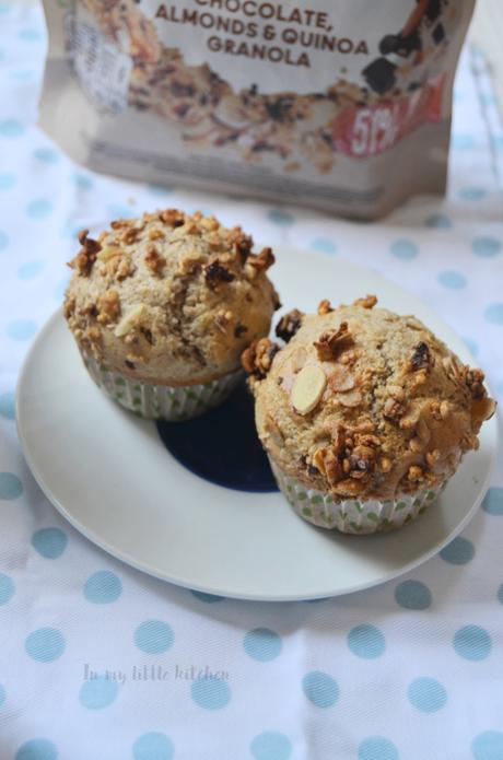 Magdalenas de manzana con crumble de granola con Degustabox