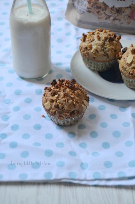 Magdalenas de manzana con crumble de granola con Degustabox