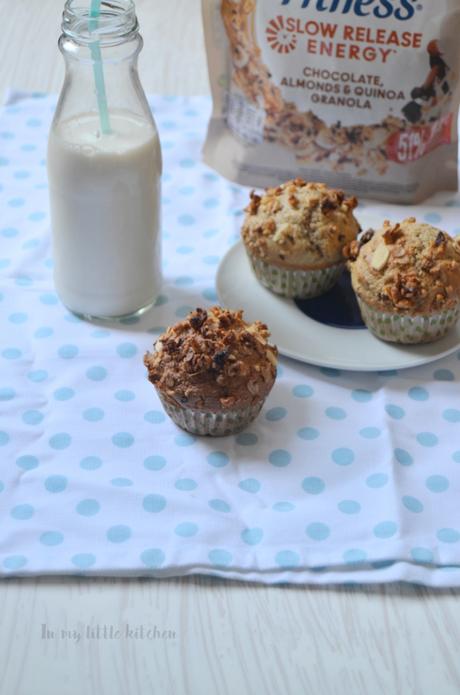 Magdalenas de manzana con crumble de granola con Degustabox