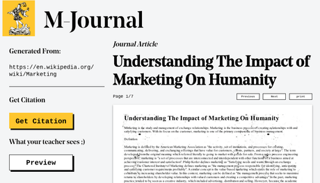 Convierte cualquier artículo de Wikipedia en un artículo académico “real”