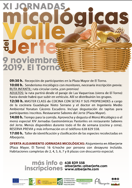 XI Jornadas Micológicas del Valle del Jerte (Otoñada 2019)