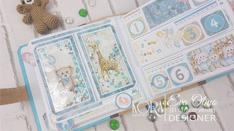 Tutorial Álbum scrapbooking bebé con Kora Projects