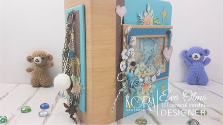 Tutorial Álbum scrapbooking bebé con Kora Projects