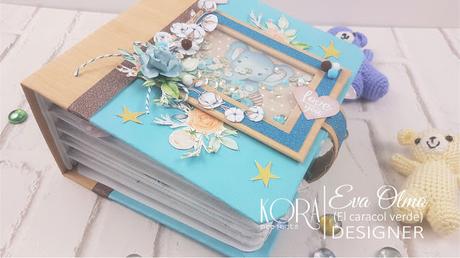 Tutorial Álbum scrapbooking bebé con Kora Projects