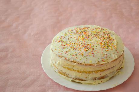 Tarta Funfetti Sin Gluten y Sin Lactosa
