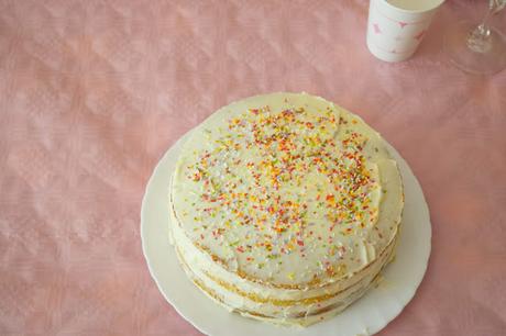 Tarta Funfetti Sin Gluten y Sin Lactosa