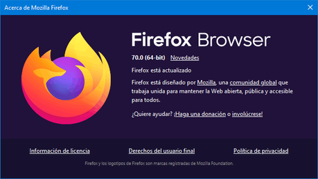 Firefox 70 listo para descargar: tema oscuro, mejoras en seguridad y rendimiento