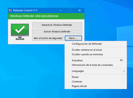 Cómo deshabilitar Windows Defender en Windows 10 con pocos clics