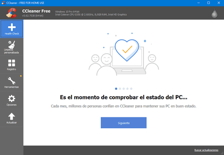 Health Check: La nueva función de verificación de salud de CCleaner