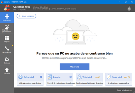 Health Check: La nueva función de verificación de salud de CCleaner