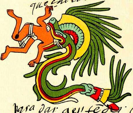 Quetzalcoatl en la forma de serpiente