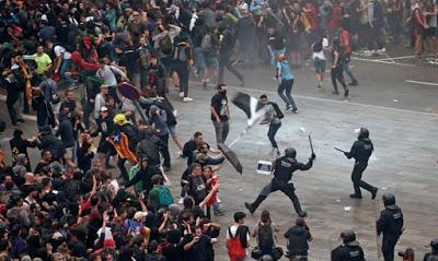 Reacción de los catalanes frente a la sentencia del “procés”.