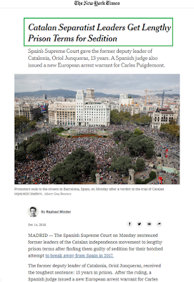 Lo que dice la prensa internacional sobre la sentencia del 'procés' y las protestas.