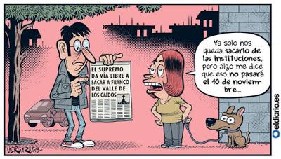 Franco, exhumado del Valle de los Caídos, y se levanta Más País.