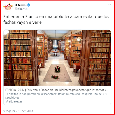 Franco, exhumado del Valle de los Caídos, y se levanta Más País.