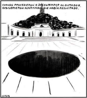 Franco, exhumado del Valle de los Caídos, y se levanta Más País.