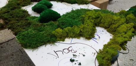 Jardín vertical de planta conservada en un hogar, Valencia montaje del jardín vertical de planta conservadas