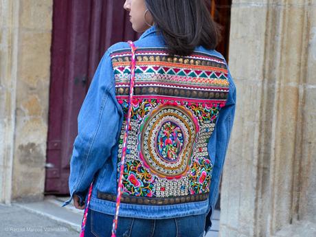 Cazadora vaquera bordada