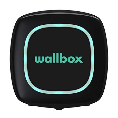 Wallbox Pulsar Cargador para Coches eléctricos. Tipo 2. Potencia máxima 7,4 kW. (Negro, Cable 5 m)
