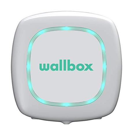 Wallbox Pulsar Cargador para Coches eléctricos. Tipo 2. Potencia máxima 22 kW. (Blanco, Cable 5 m)