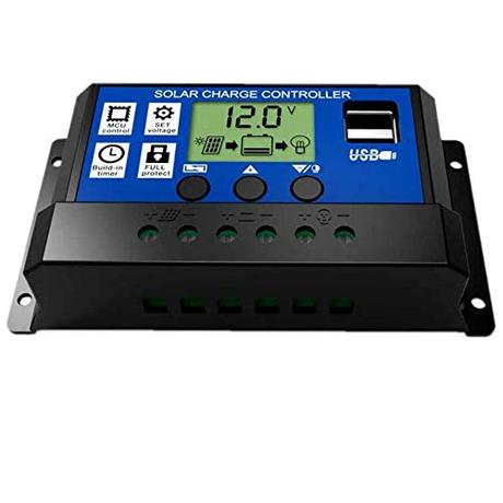 Todo lo que necesitas saber para montar placas solares en casa JZK 20A 12V / 24V Panel solar inteligente controlador de carga con pantalla LCD y puerto USB, protección contra sobretensión, regulador de carga solar Para lámpara batería panel solar Iluminación LED
