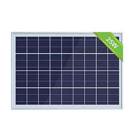 ECO-WORTHY - Módulo de panel solar policristalino de 25 W, 25 W, 12 V, carga de batería para caravana