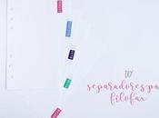 DIY: Separadores para filofax agenda anillas
