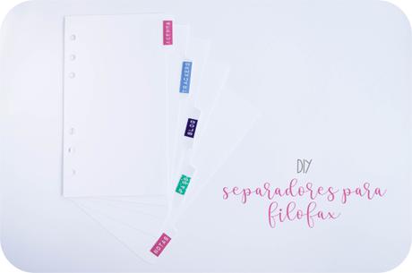 DIY: Separadores para filofax o agenda de anillas