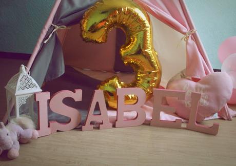 Felices 3 años mi pequeña Isabel