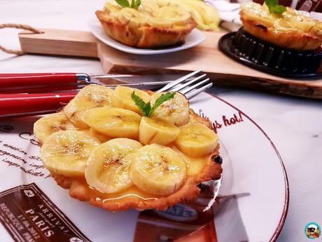 Tartaletas de galleta y plátanos