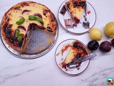 Tarta de ciruelas con yogur