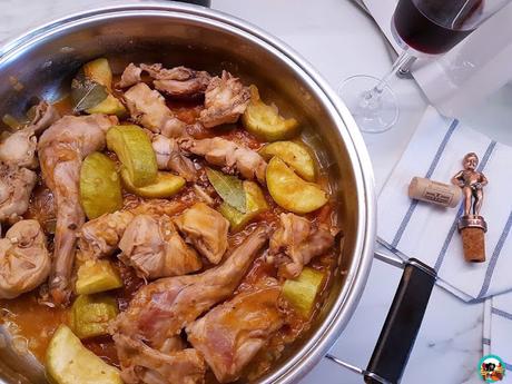 Conejo con calabacines Conejo con calabacines