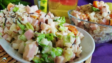 Ensalada de arroz con surimi