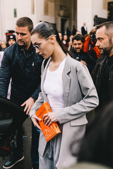 Bella Hadid at Paris Fashion Week by Collage Vintage