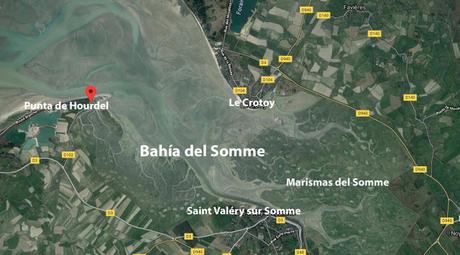 La costa de Picardía, Saint-Valery sur Somme, la región  y la bahía del río Somme