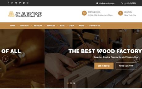 Mejores Themes WordPress para Carpinteros