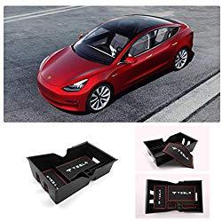 RUIYA Caja de Almacenamiento para Consola Central, Organizador, Organizador para reposabrazos, Caja Adaptada para 2018 2019 Tesla Model 3, Consola organizadora, Caja organizadora, Bandeja insertada