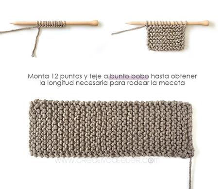 Macetero de Punto y Crochet