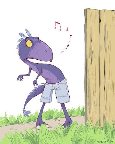 Un ejercicio de ilustración dinosauriana de Vanessa Flores