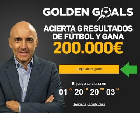 Golden Goals ¡Acierta 6 resultados y gana 200.000€ en Betfair!