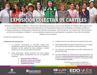 INVITA CEMYBS A PARTICIPAR EN EXPOSICIÓN DE CARTELES A FAVOR DE LOS DERECHOS POLÍTICOS DE LAS MUJERES