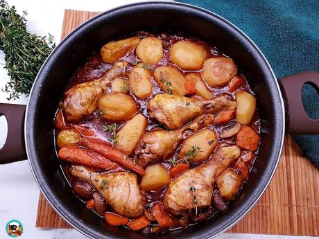 Cazuela de pollo con verduras