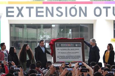 INAUGURA ALFREDO DEL MAZO EXTENSIÓN DEL TESCO EN OTUMBA