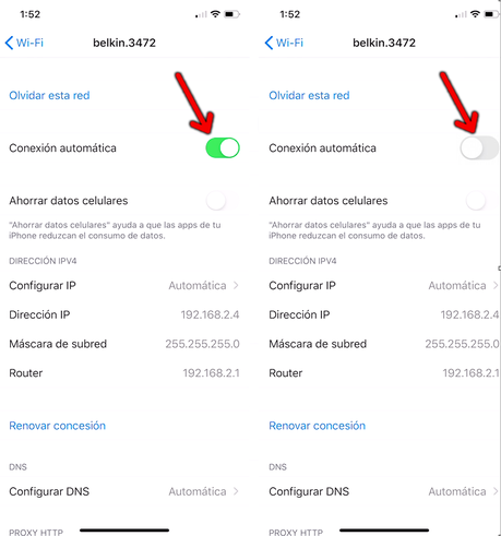 Cómo evitar que iPhone, iPad y Mac se conecten automáticamente a redes WiFi guardadas