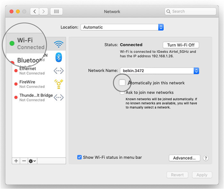 Cómo evitar que iPhone, iPad y Mac se conecten automáticamente a redes WiFi guardadas