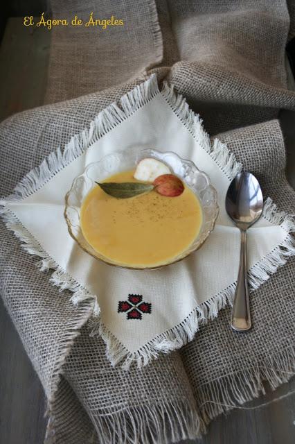 Crema de calabaza y manzana  